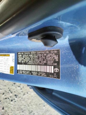Photo 10 from auction – 2006 TOYOTA PRIUS with VIN JTDKB20U763159834