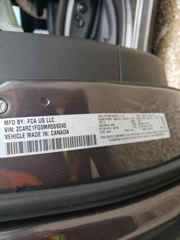 Photo 10 from auction – 2021 CHRYSLER PACIFICA T with VIN 2C4RC1FG0MR559245