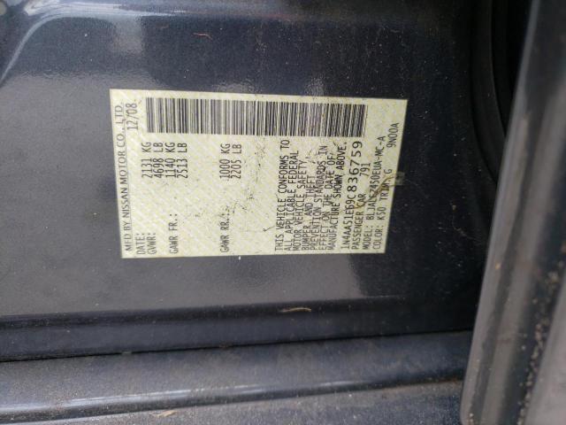Photo 10 from auction – 2009 NISSAN MAXIMA S with VIN 1N4AA51E69C836759