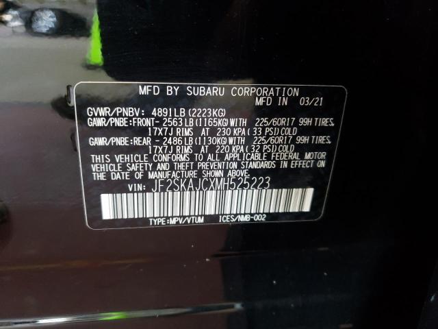 Photo 10 from auction – 2021 SUBARU FORESTER P with VIN JF2SKAJCXMH525223