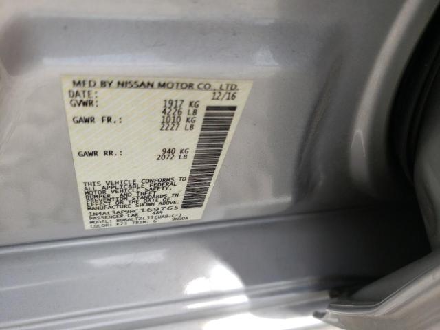 Photo 10 from auction – 2017 NISSAN ALTIMA 2.5 with VIN 1N4AL3AP9HC169765