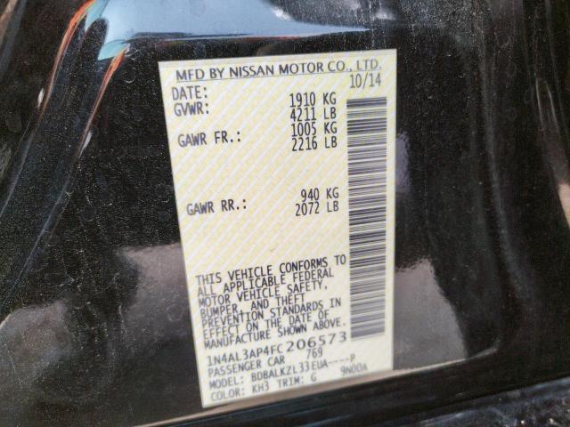 Photo 10 from auction – 2015 NISSAN ALTIMA 2.5 with VIN 1N4AL3AP4FC206573