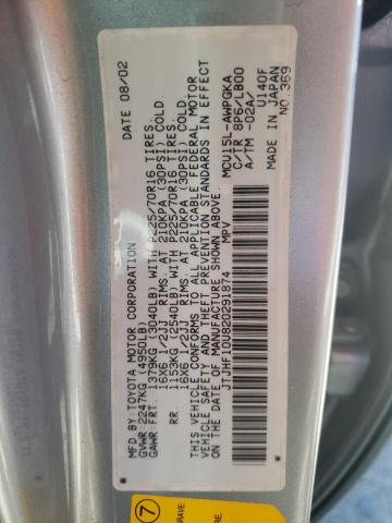 LEXUS RX 300 2002 with VIN JTJHF10U820291874 - Photo from auction