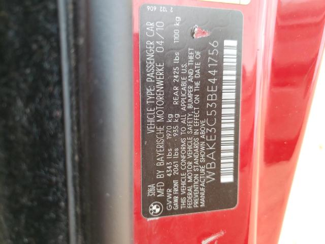 Photo 10 from auction – 2011 BMW 328 I with VIN WBAKE3C53BE441756