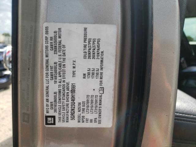 Photo 10 from auction – 2006 HUMMER H2 with VIN 5GRGN23U46H103991