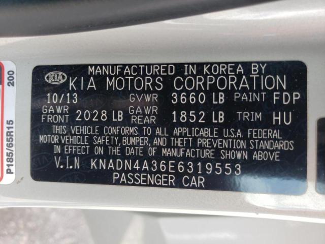 Photo 10 from auction – 2014 KIA RIO EX with VIN KNADN4A36E6319553