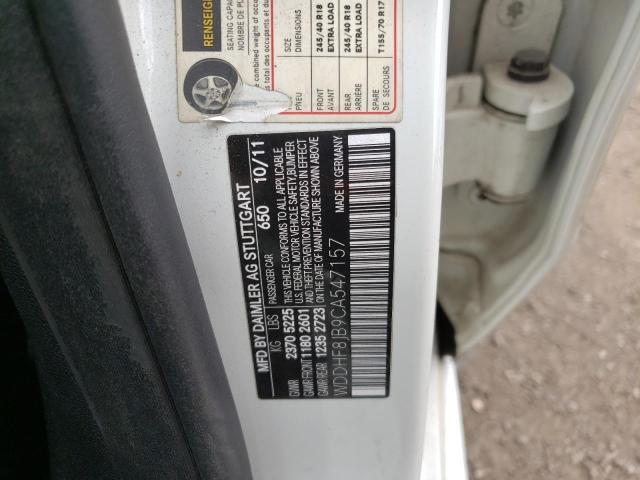 Photo 10 from auction – 2012 MERCEDES-BENZ E 350 4MAT with VIN WDDHF8JB9CA547157