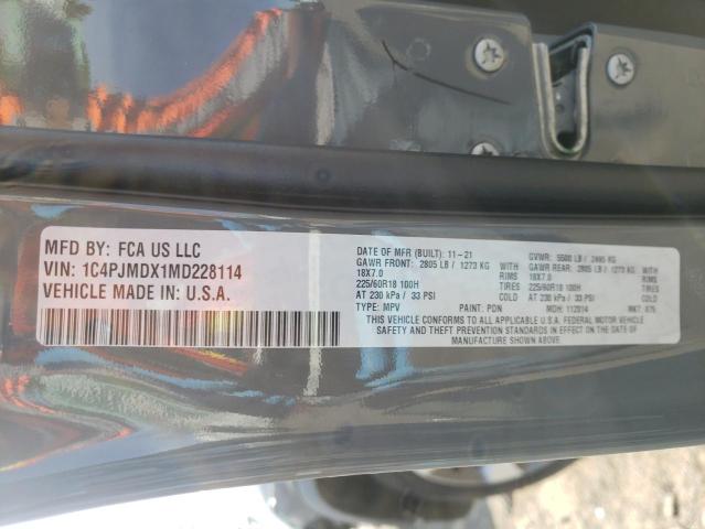 Photo 10 from auction – 2021 JEEP CHEROKEE L with VIN 1C4PJMDX1MD228114