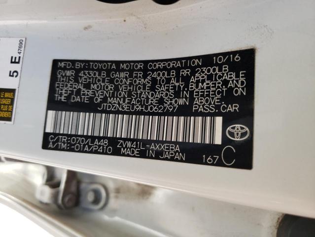 Photo 1 from auction – 2017 TOYOTA PRIUS with VIN JTDZN3EU9HJ062797
