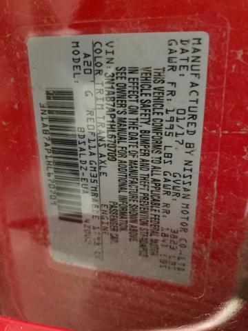 Photo 10 from auction – 2017 NISSAN SENTRA S with VIN 3N1AB7AP1HL670709