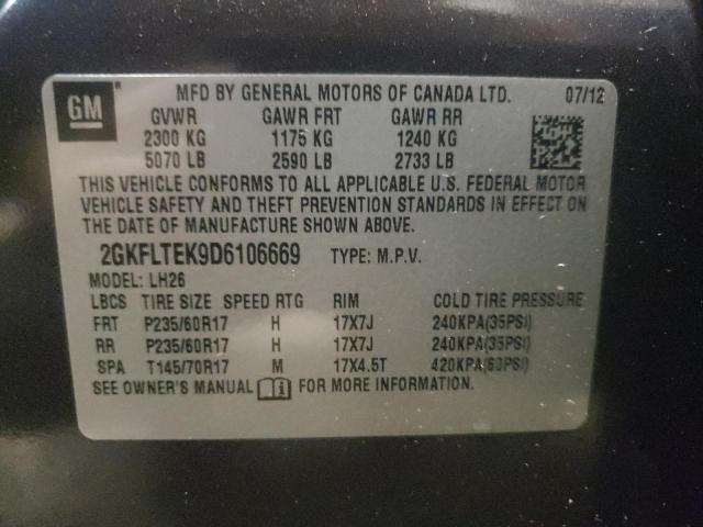 Photo 10 from auction – 2013 GMC TERRAIN SL with VIN 2GKFLTEK9D6106669