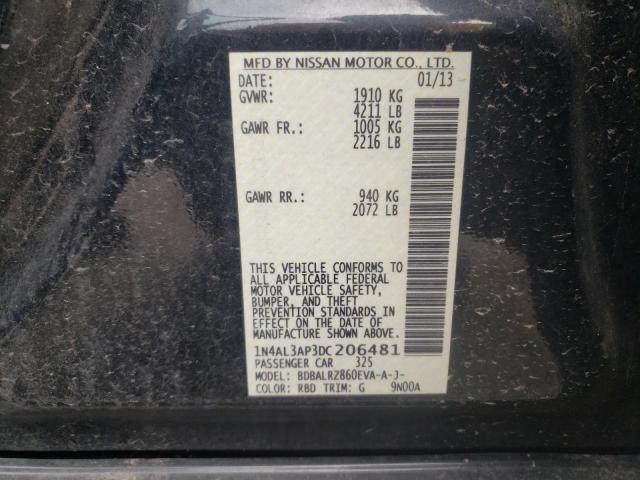 Photo 10 from auction – 2013 NISSAN ALTIMA 2.5 with VIN 1N4AL3AP3DC206481