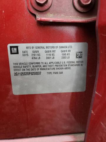 Photo 10 from auction – 2015 CHEVROLET IMPALA LT with VIN 2G1125S35F9250537
