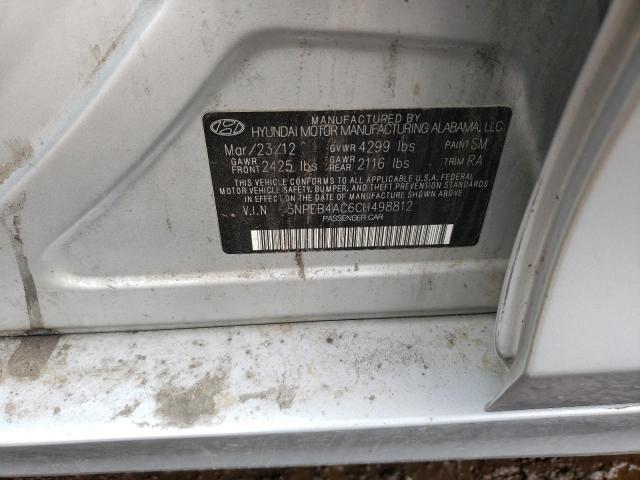Photo 10 from auction – 2012 HYUNDAI SONATA GLS with VIN 5NPEB4AC6CH498812