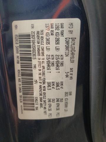 Photo 10 from auction – 2005 CHRYSLER PACIFICA T with VIN 2C8GF68435R663615