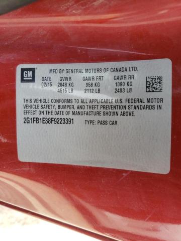 Photo 10 from auction – 2015 CHEVROLET CAMARO LS with VIN 2G1FB1E38F9223391