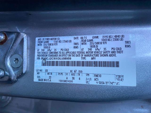 Photo 10 from auction – 2016 LINCOLN MKC SELECT with VIN 5LMCJ2C9XGUJ08959