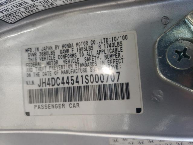 Photo 10 from auction – 2001 ACURA INTEGRA with VIN JH4DC44541S000707