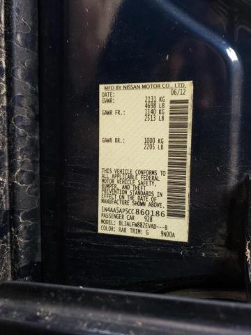 Photo 10 from auction – 2012 NISSAN MAXIMA S with VIN 1N4AA5AP5CC860186