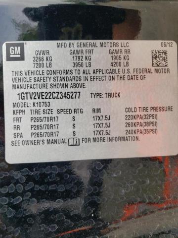 Photo 10 from auction – 2012 GMC SIERRA K15 with VIN 1GTV2VE22CZ345277