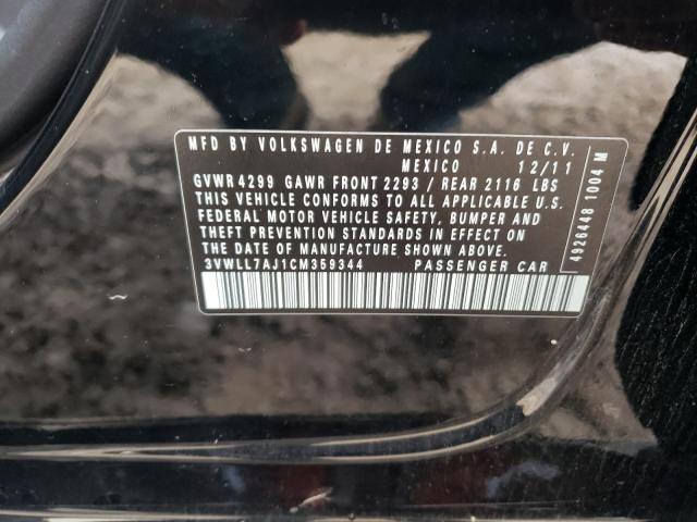 Photo 10 from auction – 2012 VOLKSWAGEN JETTA TDI with VIN 3VWLL7AJ1CM359344