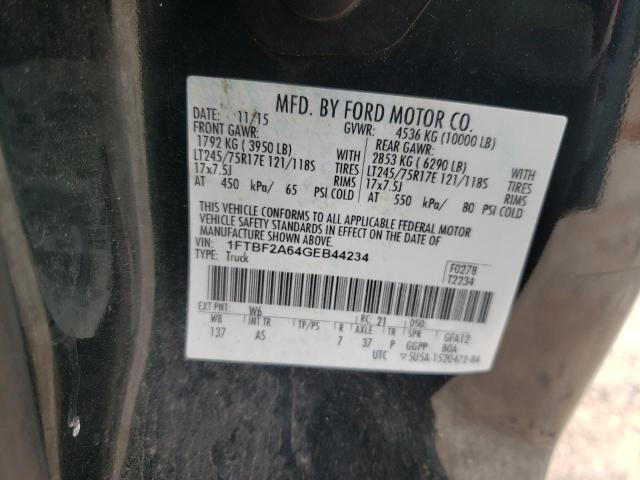 Photo 10 from auction – 2016 FORD F250 SUPER with VIN 1FTBF2A64GEB44234