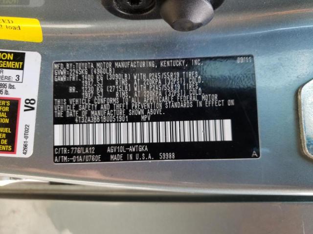 Foto 10 de la subasta – 2011 TOYOTA VENZA con VIN 4T3ZA3BB1BU051901