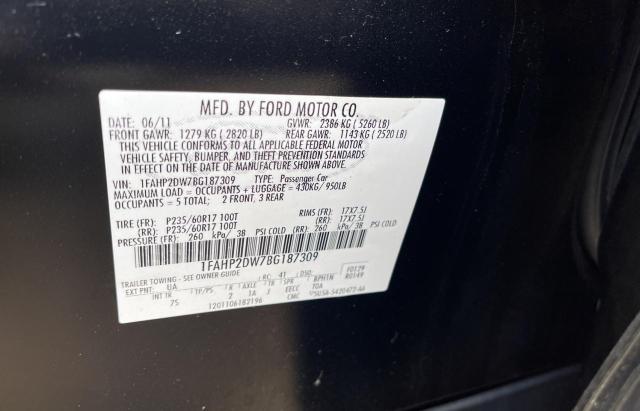 Photo 10 from auction – 2011 FORD TAURUS SE with VIN 1FAHP2DW7BG187309