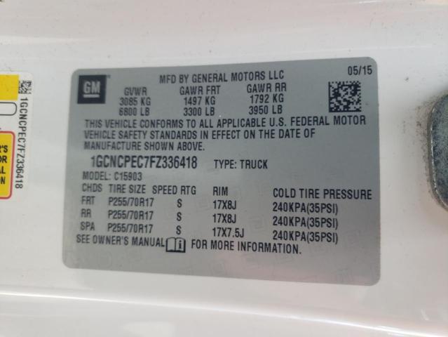 Zdjęcie 10 z aukcji – 2015 CHEVROLET SILVERADO z VIN 1GCNCPEC7FZ336418