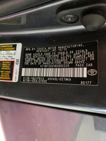 Photo 10 from auction – 2011 TOYOTA CAMRY BASE with VIN 4T1BF3EK4BU665235