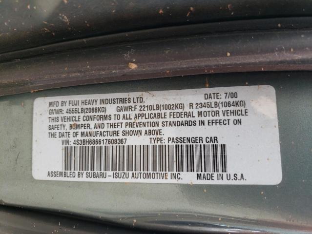 Photo 10 from auction – 2001 SUBARU LEGACY OUT with VIN 4S3BH686617608367