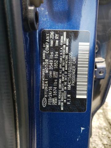 Photo 10 from auction – 2016 HYUNDAI ACCENT SE with VIN KMHCT5AE6GU281005