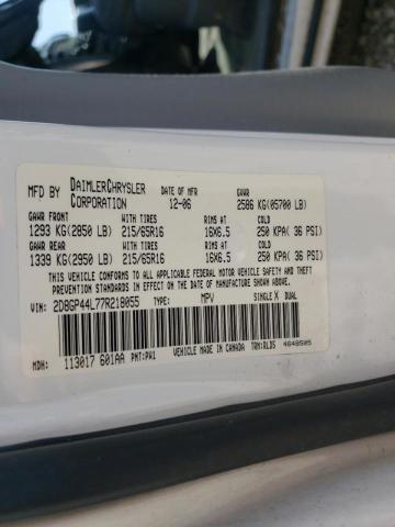 Photo 10 from auction – 2007 DODGE GRAND CARA with VIN 2D8GP44L77R218055