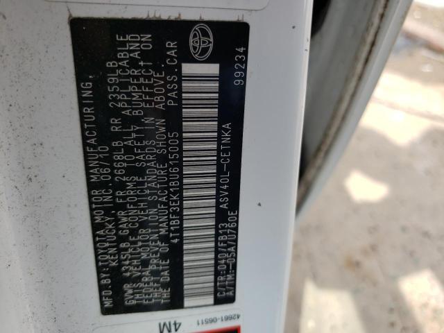 TOYOTA CAMRY BASE 2011 with VIN 4T1BF3EK1BU615005 - Photo from auction