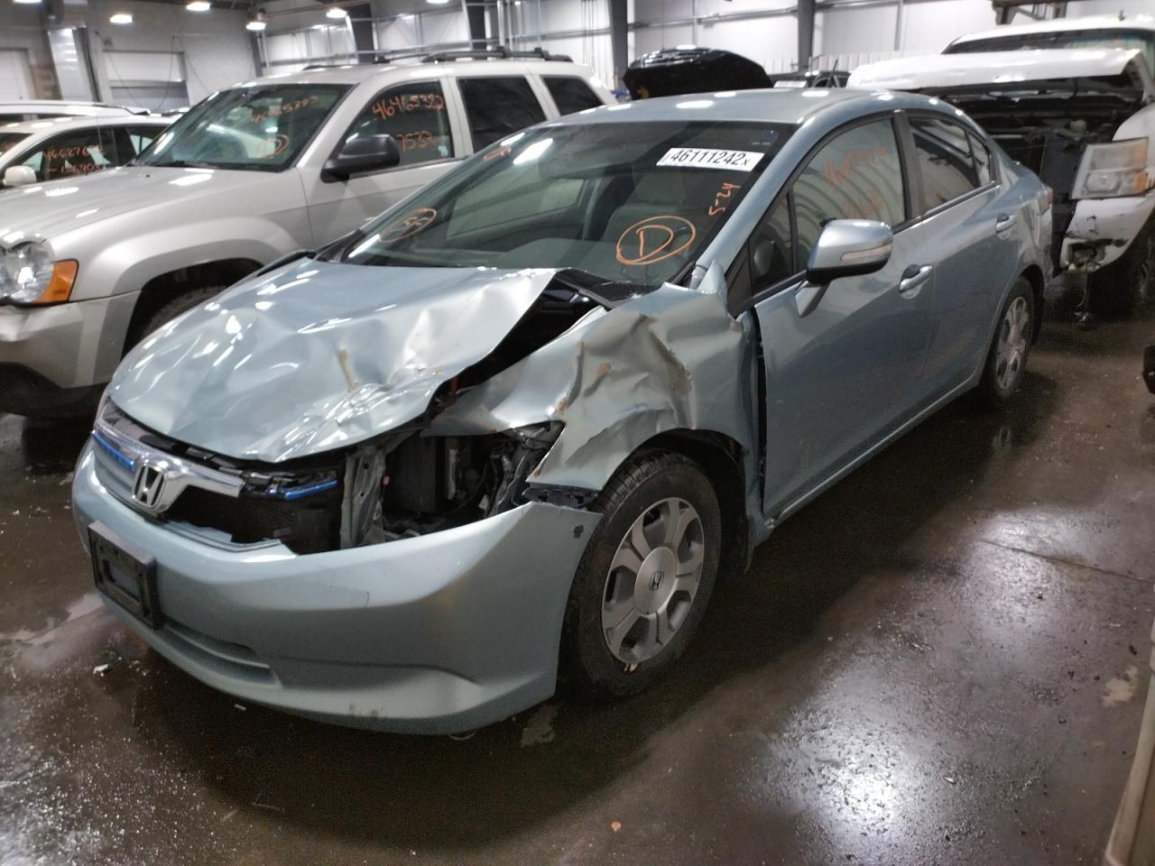 Photo 15 from auction – 2012 HONDA CIVIC HYBR with VIN JHMFB4F35CS007689