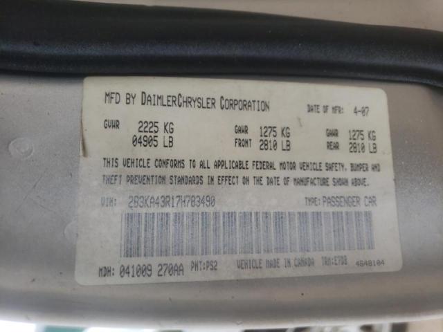 Photo 10 from auction – 2007 DODGE CHARGER SE with VIN 2B3KA43R17H783490