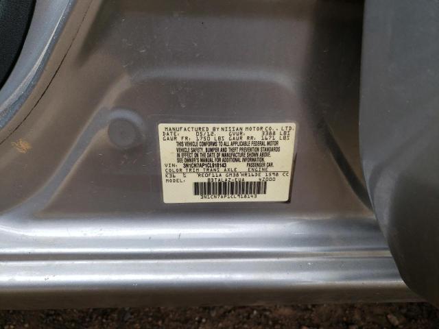 Photo 10 from auction – 2012 NISSAN VERSA S with VIN 3N1CN7AP1CL918143