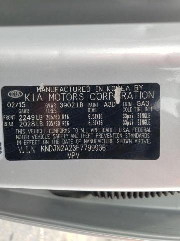 Photo 10 from auction – 2015 KIA SOUL with VIN KNDJN2A23F7799936