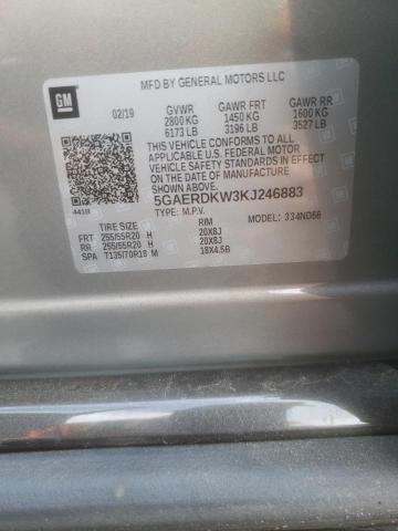 Photo 10 from auction – 2019 BUICK ENCLAVE with VIN 5GAERDKW3KJ246883