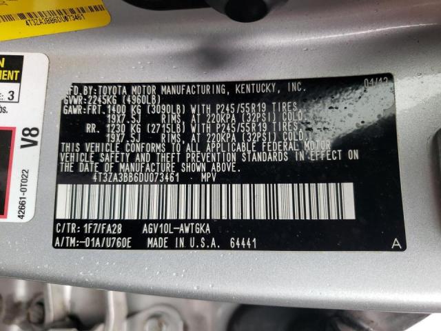 Photo 10 from auction – 2013 TOYOTA VENZA LE with VIN 4T3ZA3BB6DU073461