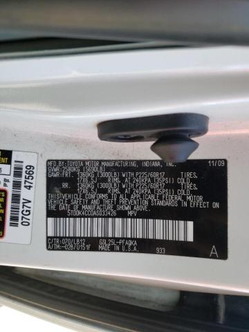 Photo 10 from auction – 2010 TOYOTA SIENNA XLE with VIN 5TDDK4CC0AS033426