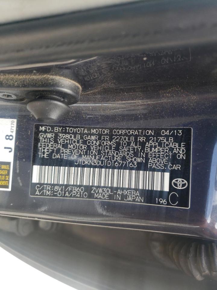 Photo 10 from auction – 2013 TOYOTA PRIUS with VIN JTDKN3DU1D1677163
