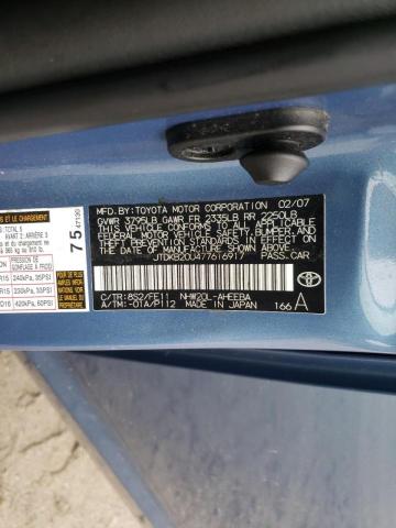 Photo 10 from auction – 2007 TOYOTA PRIUS with VIN JTDKB20U477616917