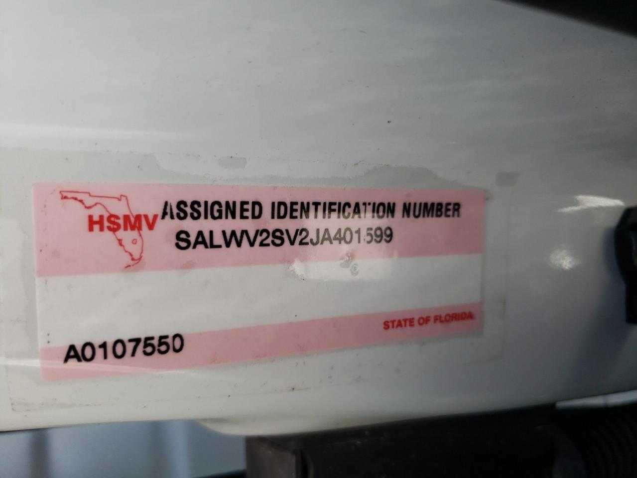 Photo 10 from auction – 2018 LAND ROVER RANGE ROVE with VIN SALWV2SV2JA401599