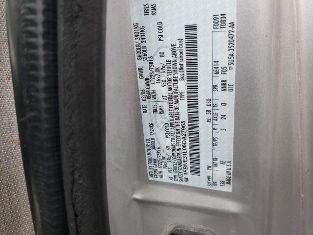 Photo 10 from auction – 2006 FORD ECONOLINE with VIN 1FBNE31L06DA27965