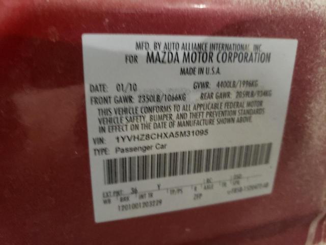 Photo 10 from auction – 2010 MAZDA MAZDA 6 with VIN 1YVHZ8CHXA5M31095