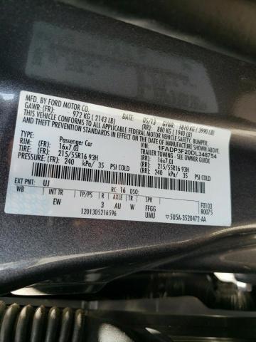 Photo 10 from auction – 2013 FORD FOCUS SE with VIN 1FADP3F20DL348754