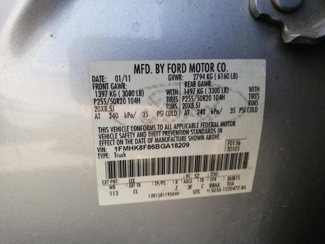 Photo 10 from auction – 2011 FORD EXPLORER L with VIN 1FMHK8F86BGA18209