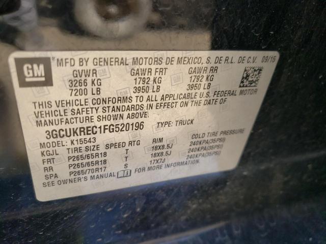 Photo 10 from auction – 2015 CHEVROLET SILVERADO with VIN 3GCUKREC1FG520196