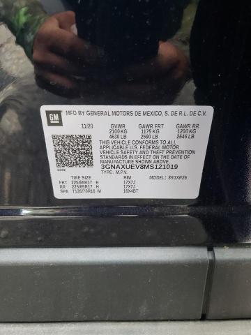 Photo 10 from auction – 2021 CHEVROLET EQUINOX LT with VIN 3GNAXUEV8MS121019
